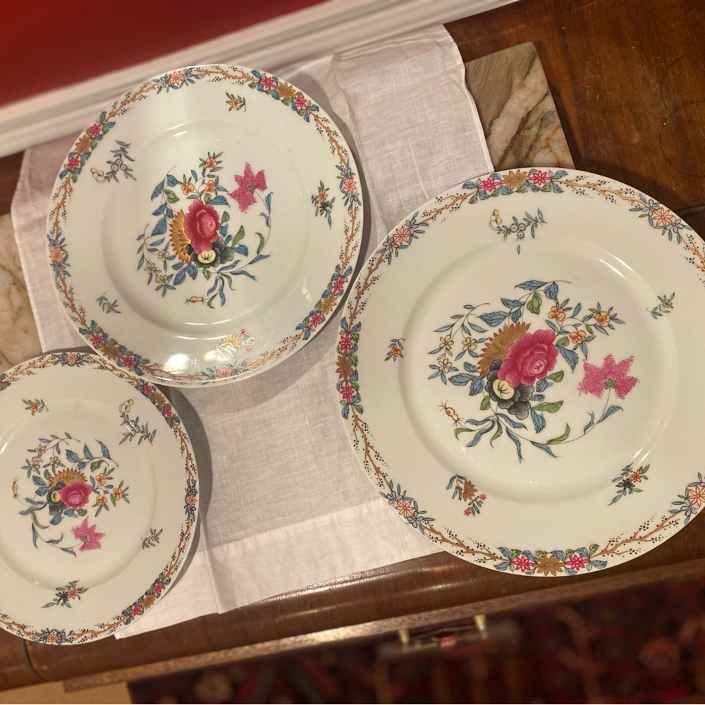 Dessert plate by Haviland ,  French Limoges in Pondichery pattern.